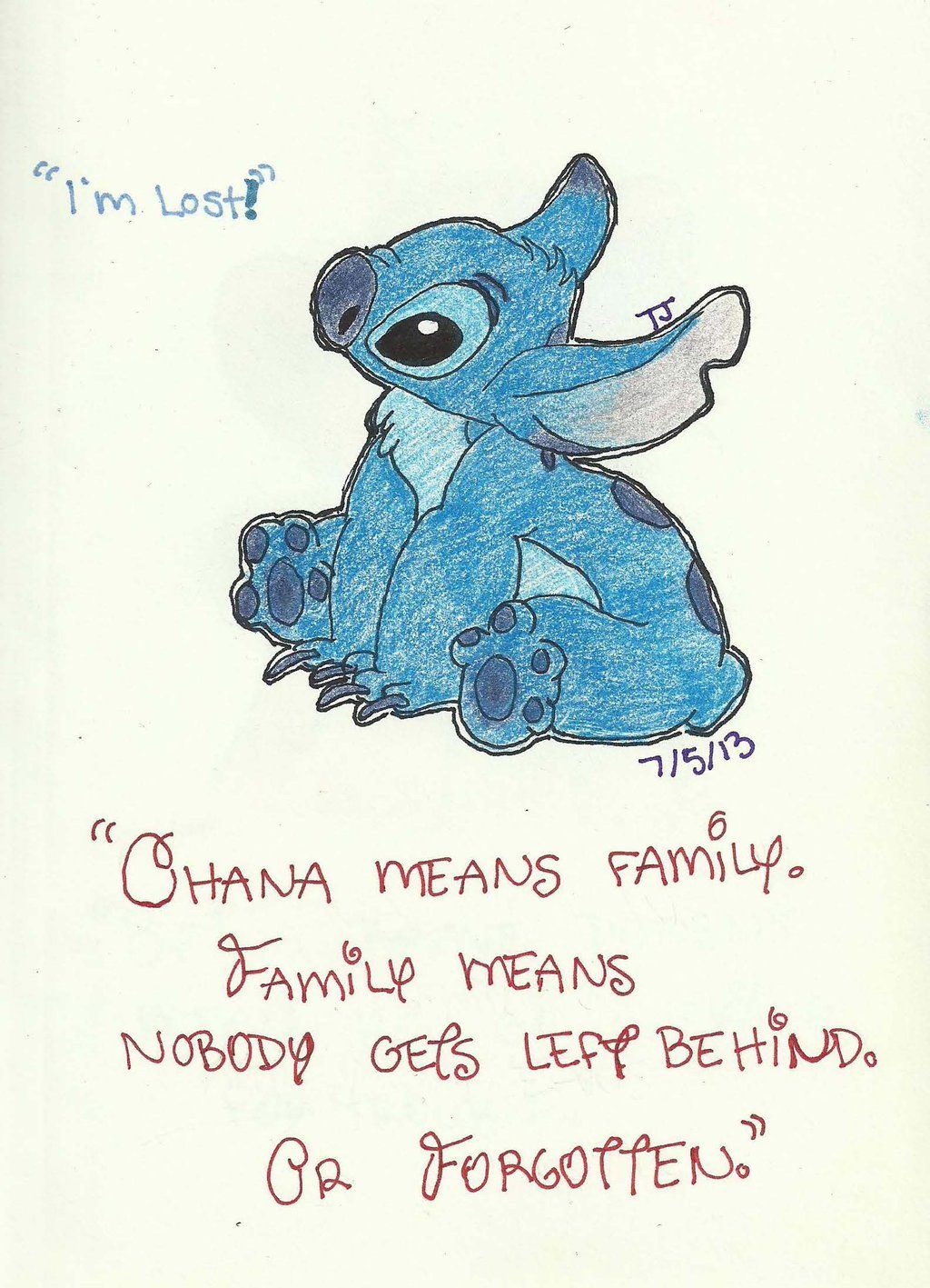 Disney Stitch Ohana Quote Wallpapers on WallpaperDog