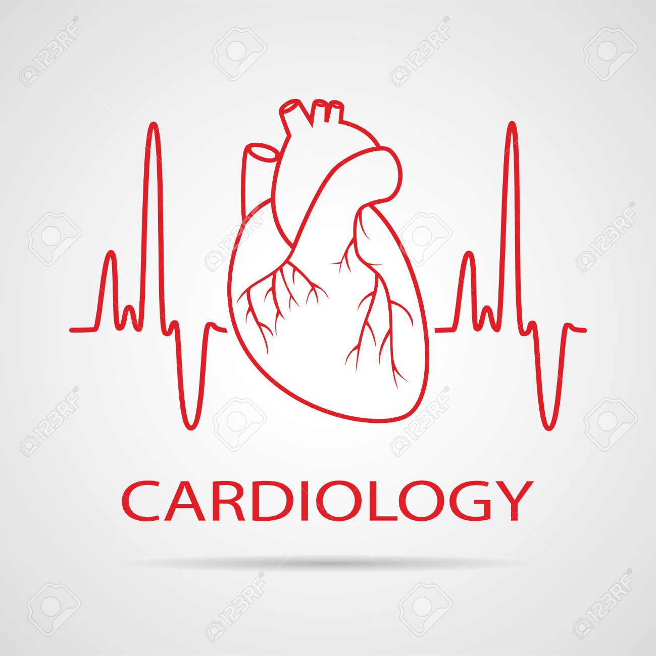 Heart And Cardiogram. Heart Therapy Concept. Cardiology. Generative AI.  Stock Photo, Picture and Royalty Free Image. Image 204795398.