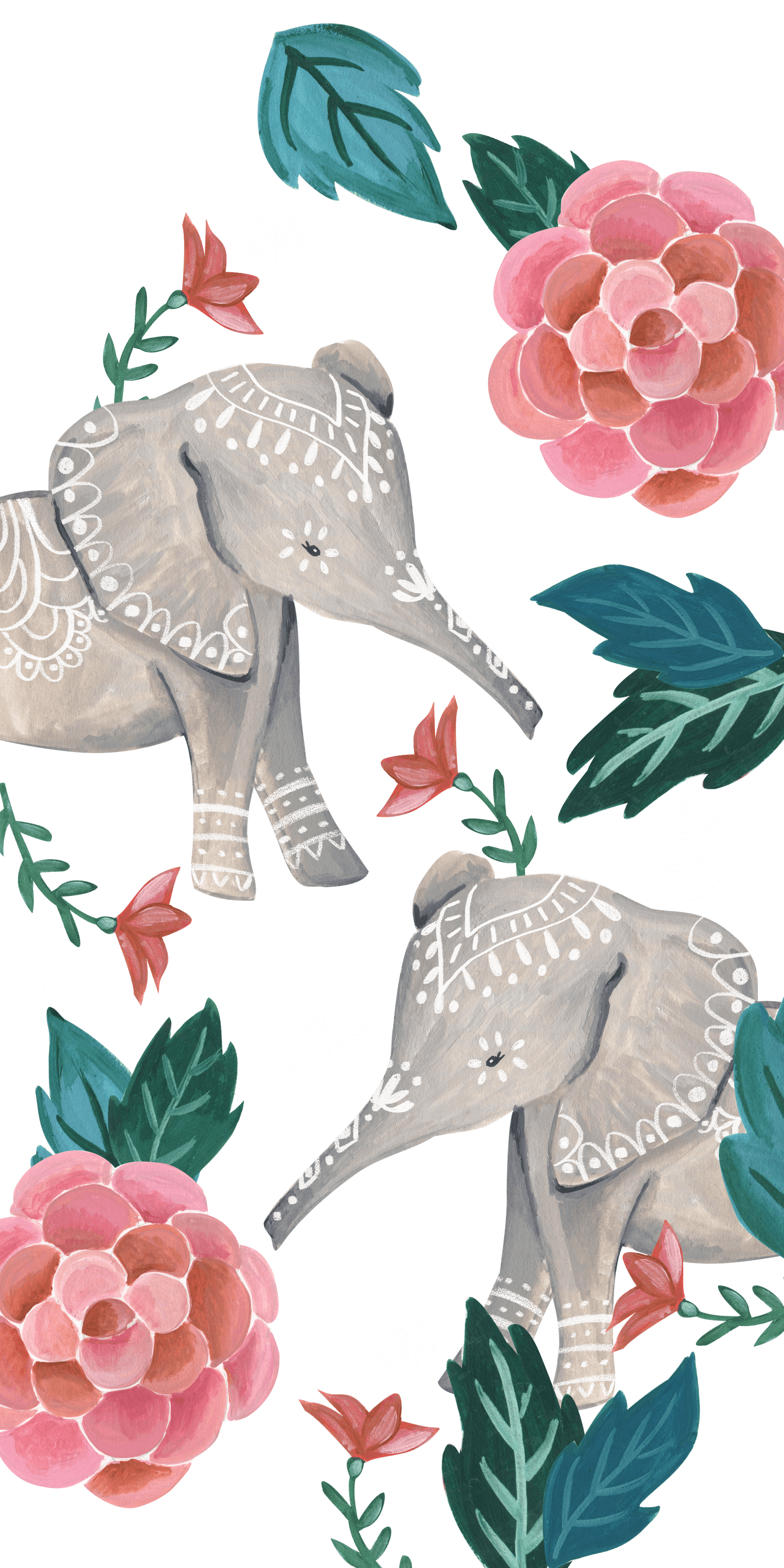 elephant art iphone wallpaper