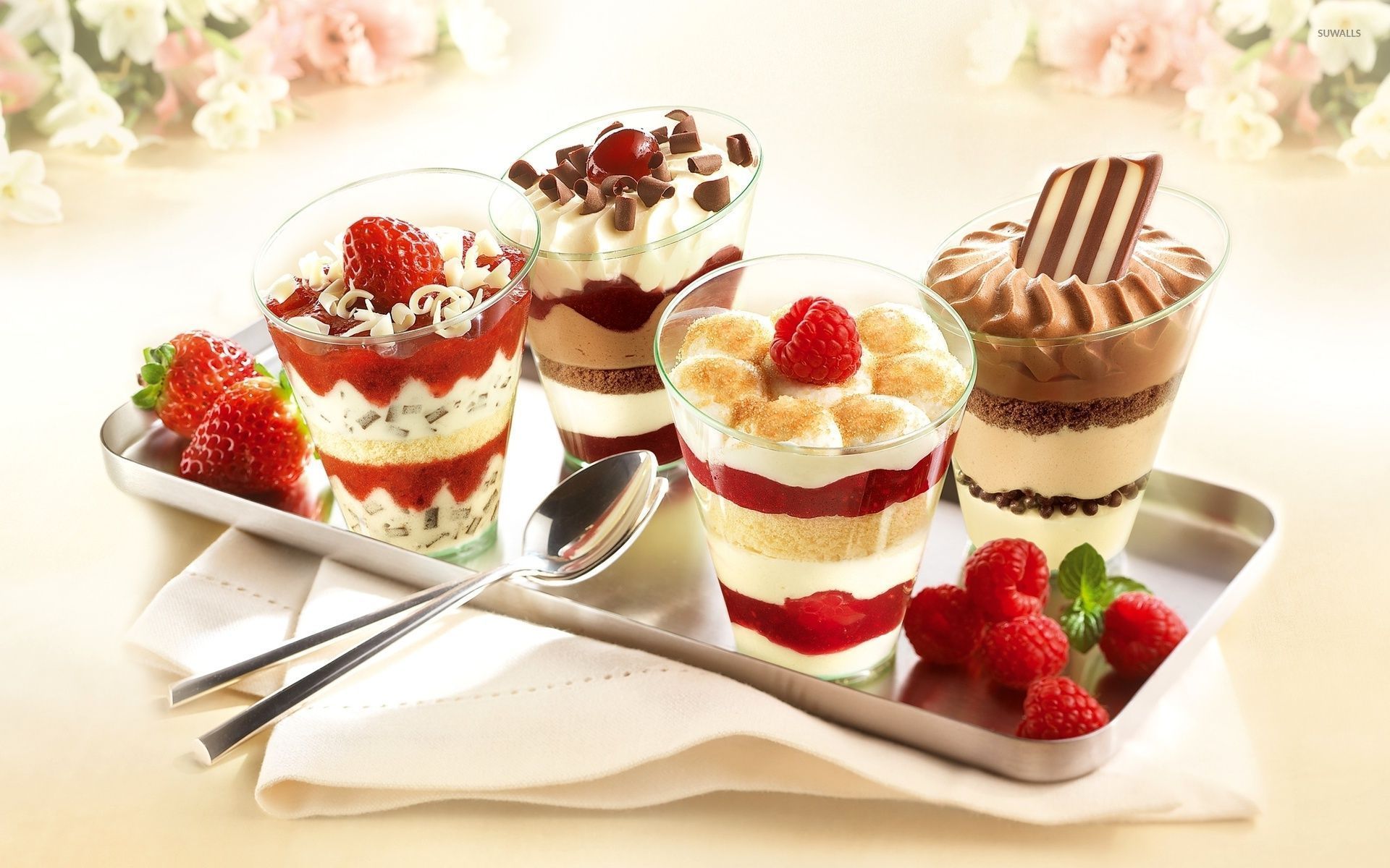 Cake Ice Cream Strawberry Anime Food Dessert strawberry desserts HD  wallpaper  Pxfuel