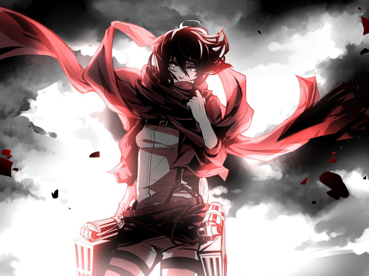 Mikasa-Shingeki, anime, aot, ataque a los titanes, attack on titan,  drawing, HD phone wallpaper