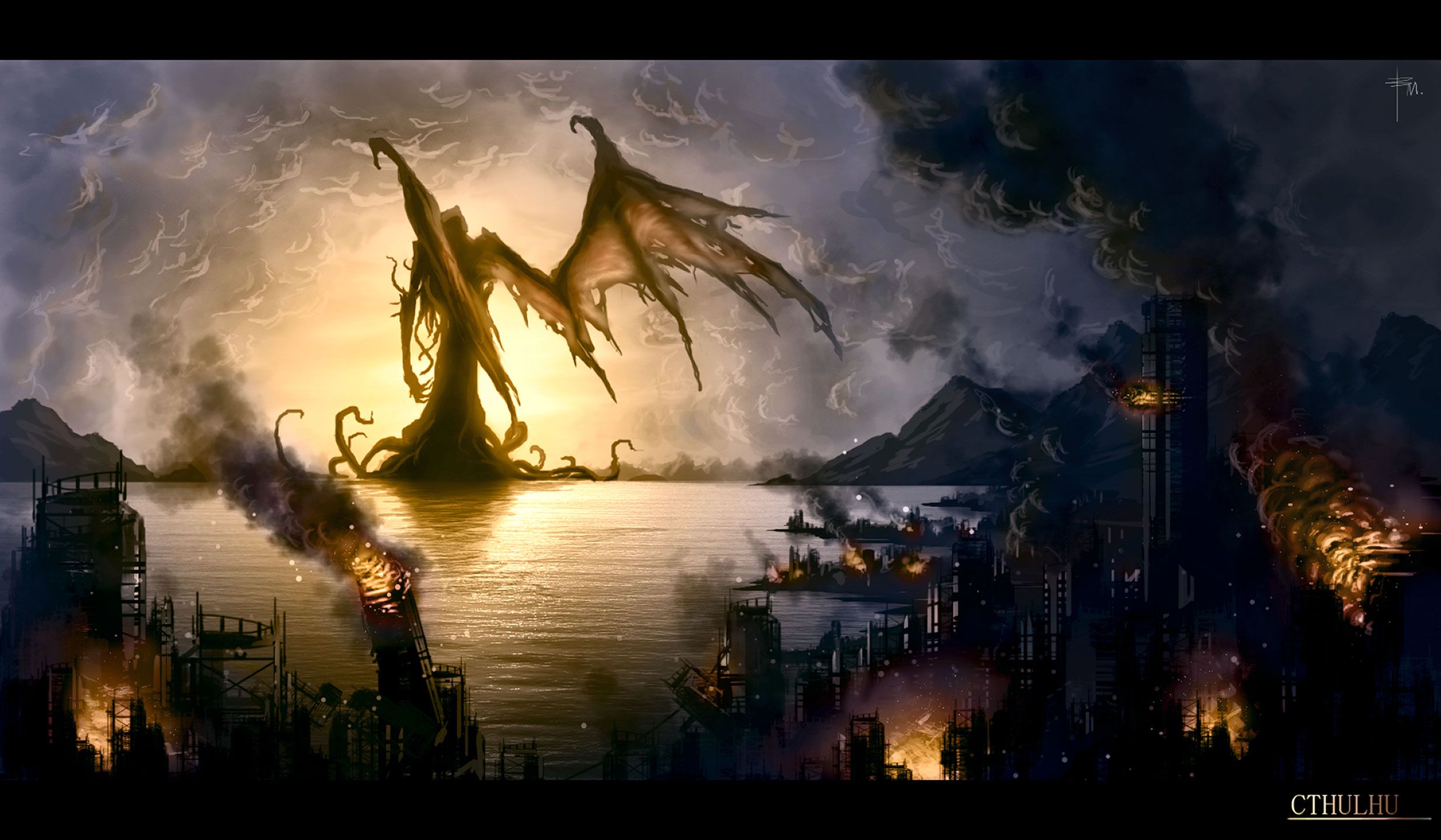 Dragon Mythical Creatures Fantasy City Art Wallpaper iPhone Phone 4K #1820f