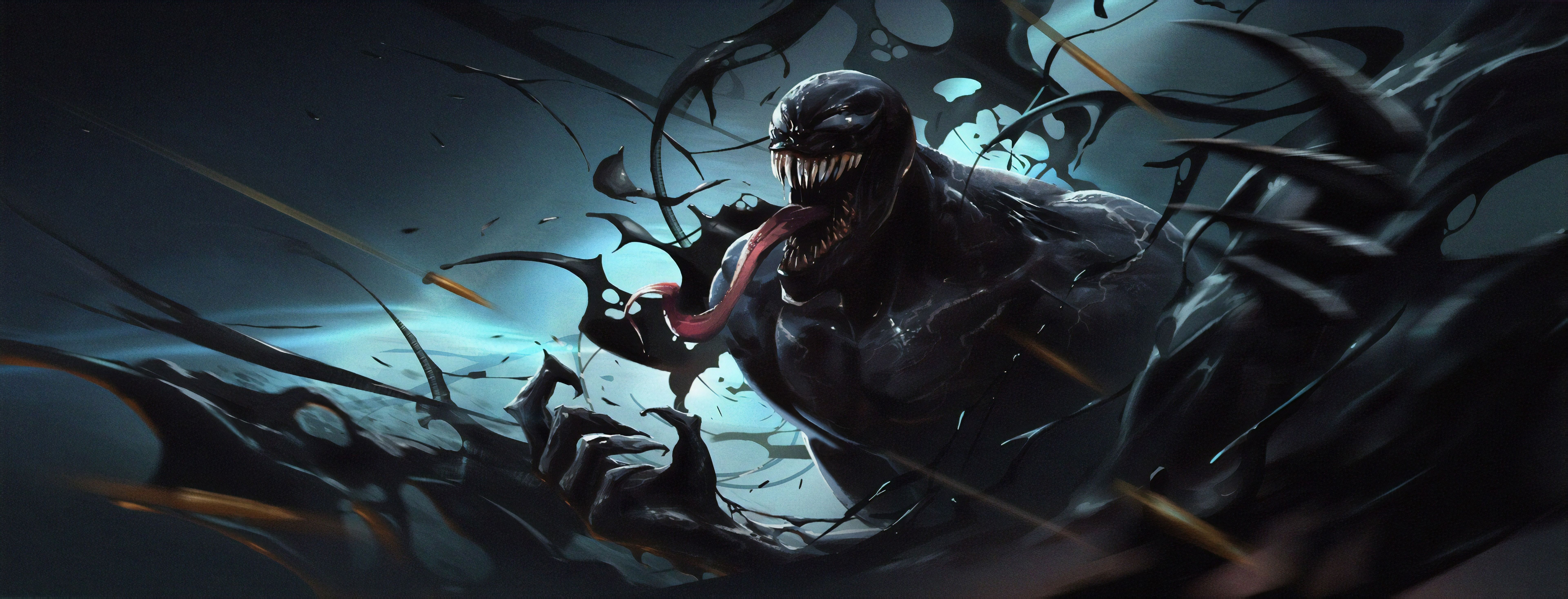 Venom Character with Dark Backgrounds, black venom HD wallpaper | Pxfuel