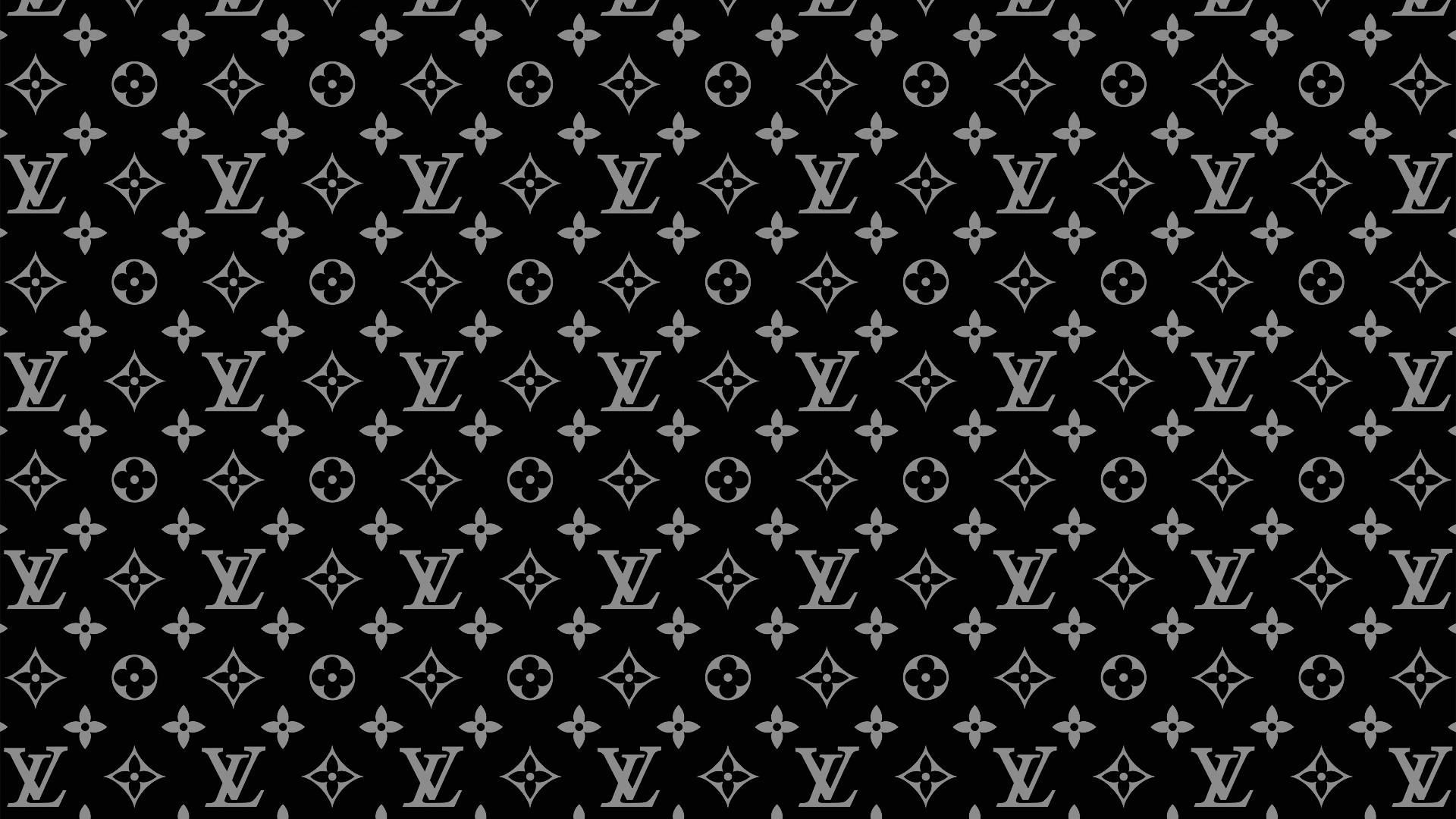 Download Louis Vuitton Logo Black Grey Wallpaper