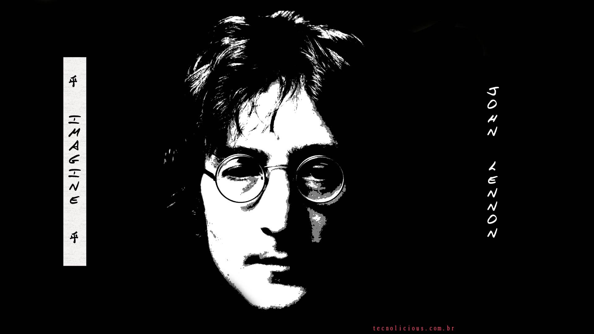 Download John Lennon With His Band Wallpaper | Wallpapers.com