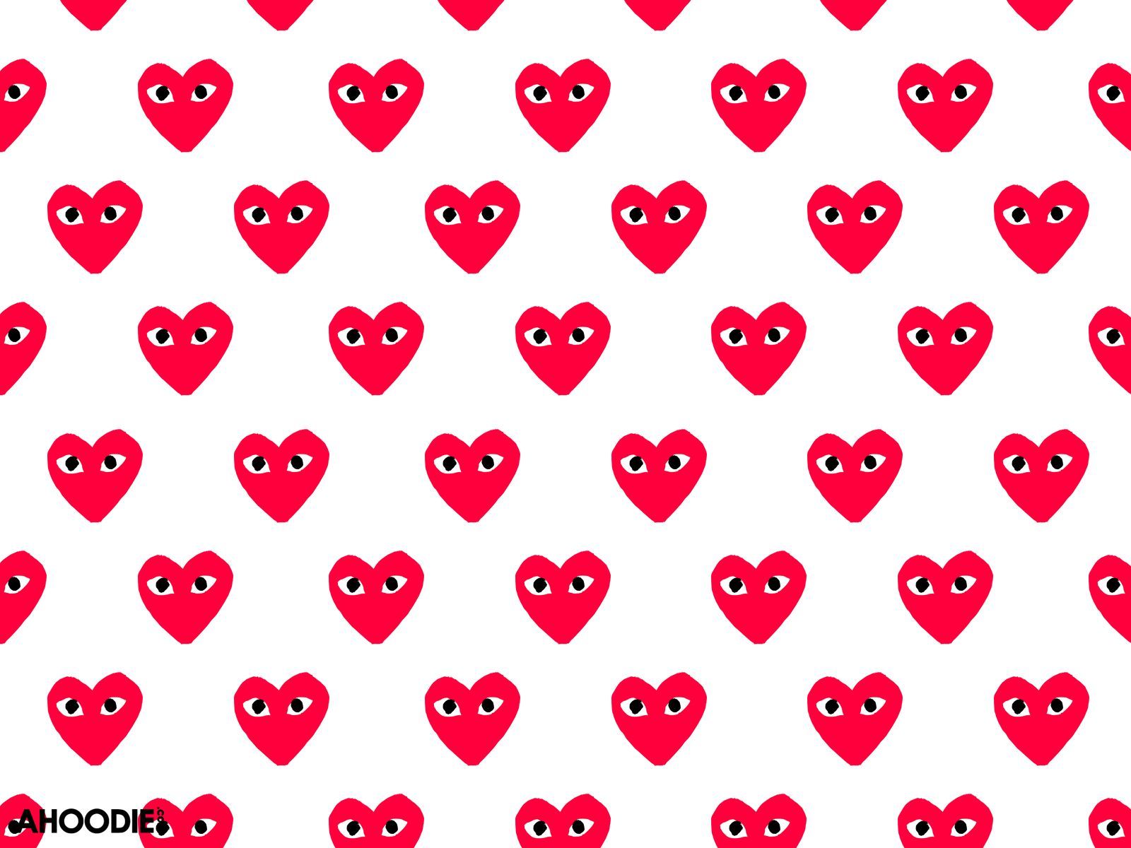 Bape Heart, cdg pink HD phone wallpaper