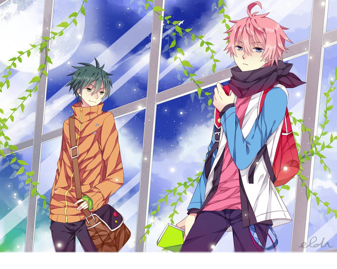 cute gay anime background