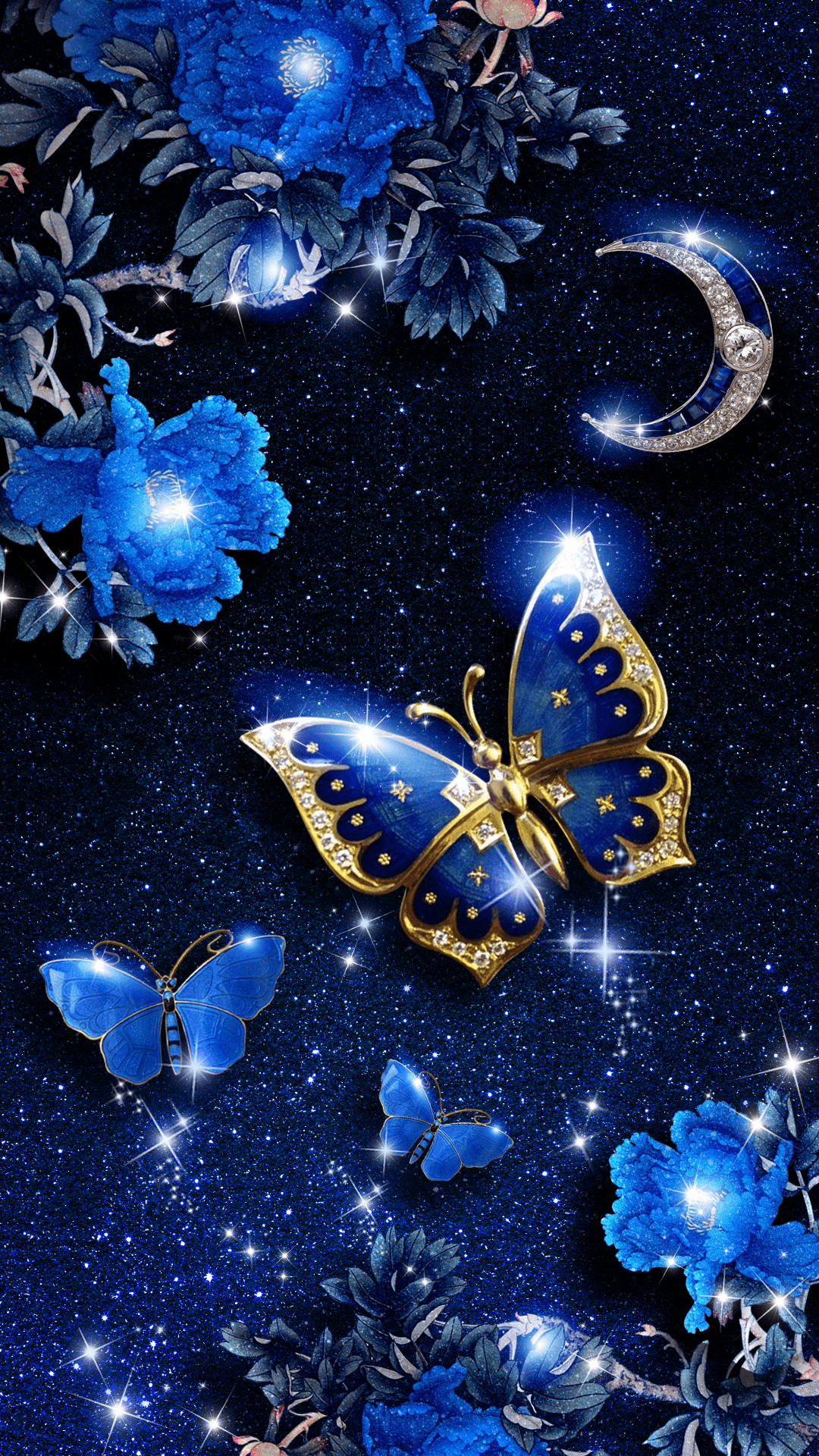 HD wallpaper Artistic Butterfly Blue Moon sky space no people  backgrounds  Wallpaper Flare