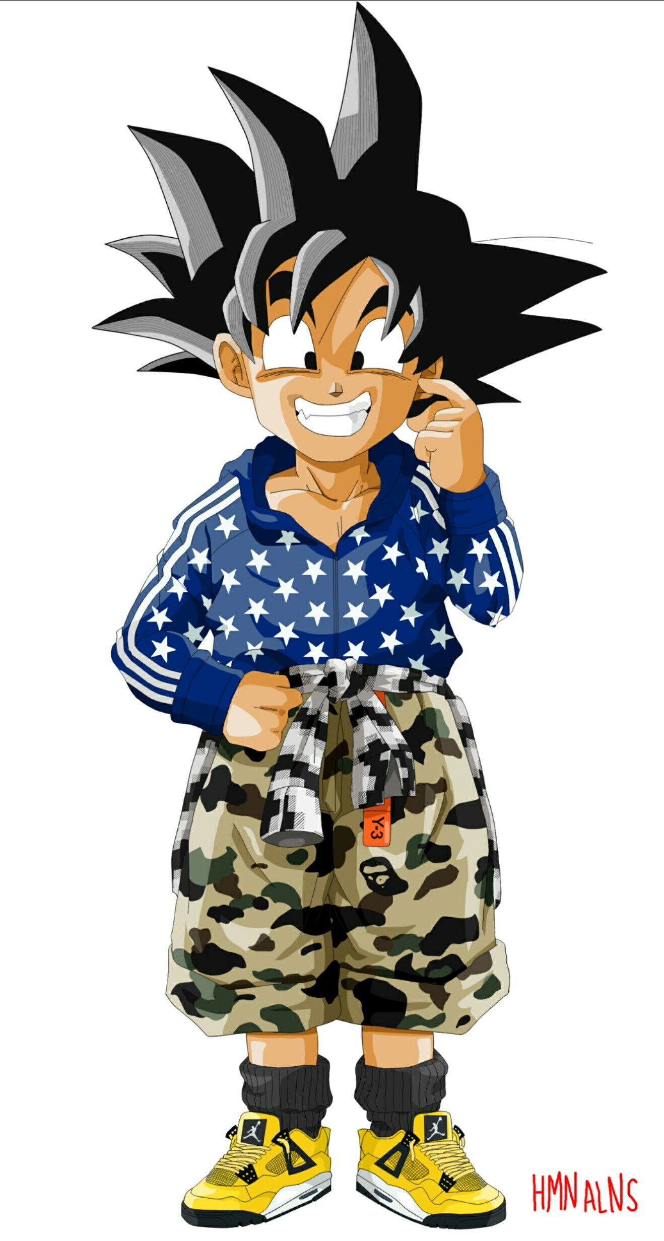 Download free Goku In Bape Jacket Wallpaper 