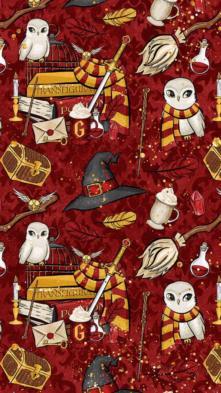 Download Cute Harry Potter Hogwarts School Illustration Wallpaper   Wallpaperscom