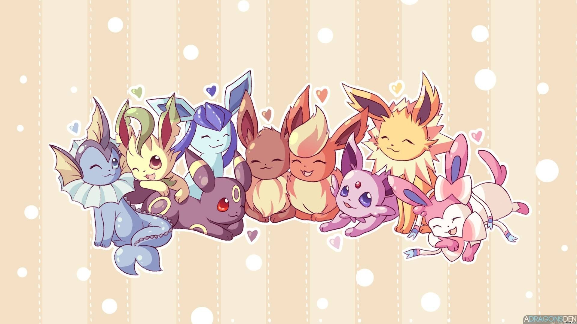 Pokemon Eevee Couple Wallpapers On Wallpaperdog