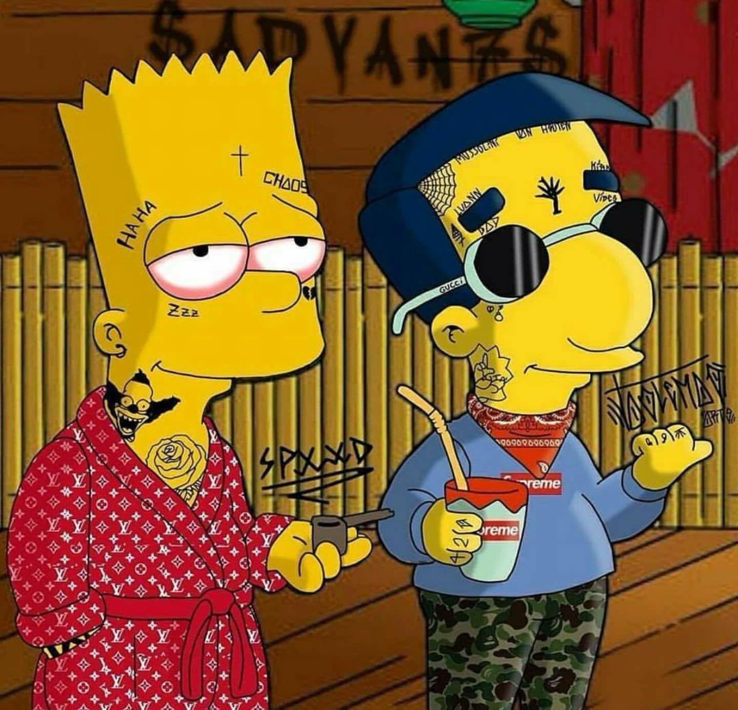 100+] Supreme Bart Simpson Wallpapers