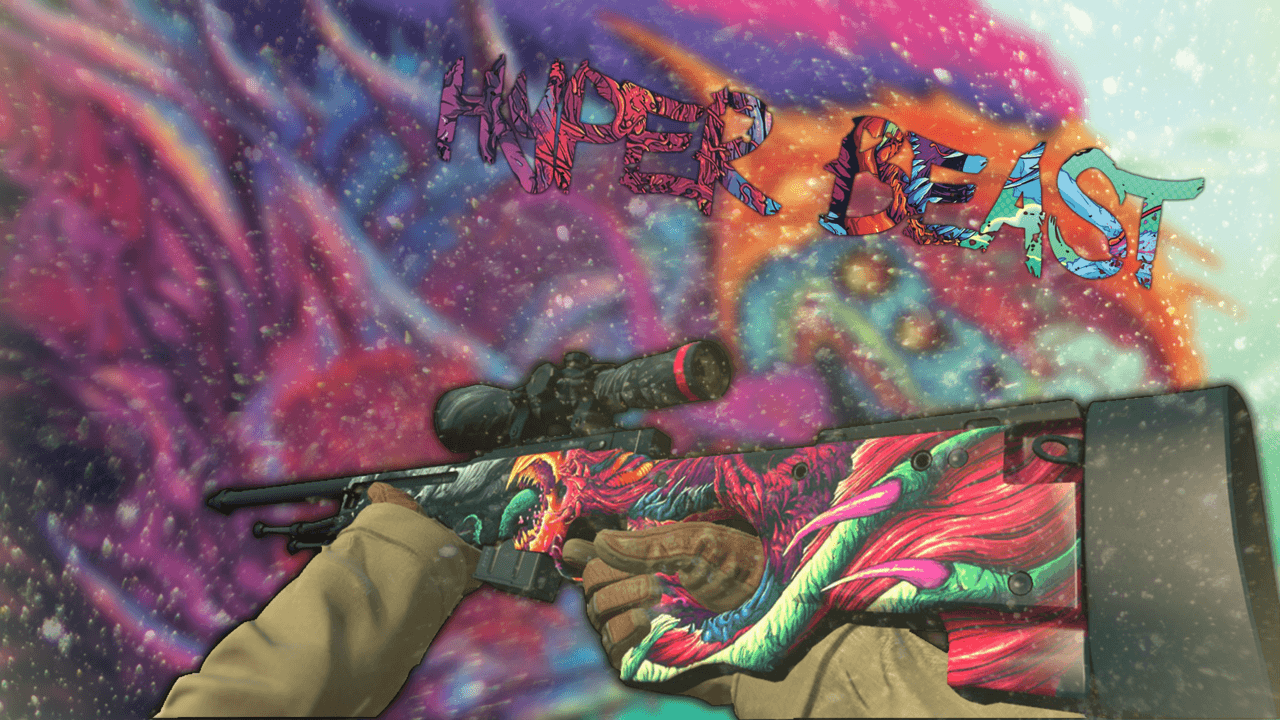 Download wallpaper counter strike, csgo, awp, counter strike global  offensive, cs go, AWP, awp hyper beast, section games in resolution 1366x768