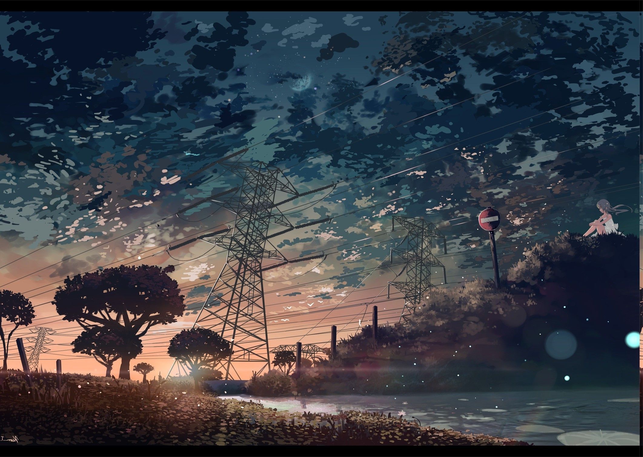 Anime landscape Wallpaper Download  MOONAZ