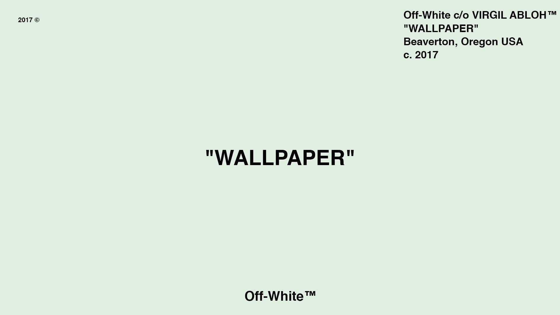 An album of a bunch of Off-White desktop wallpapers, all made