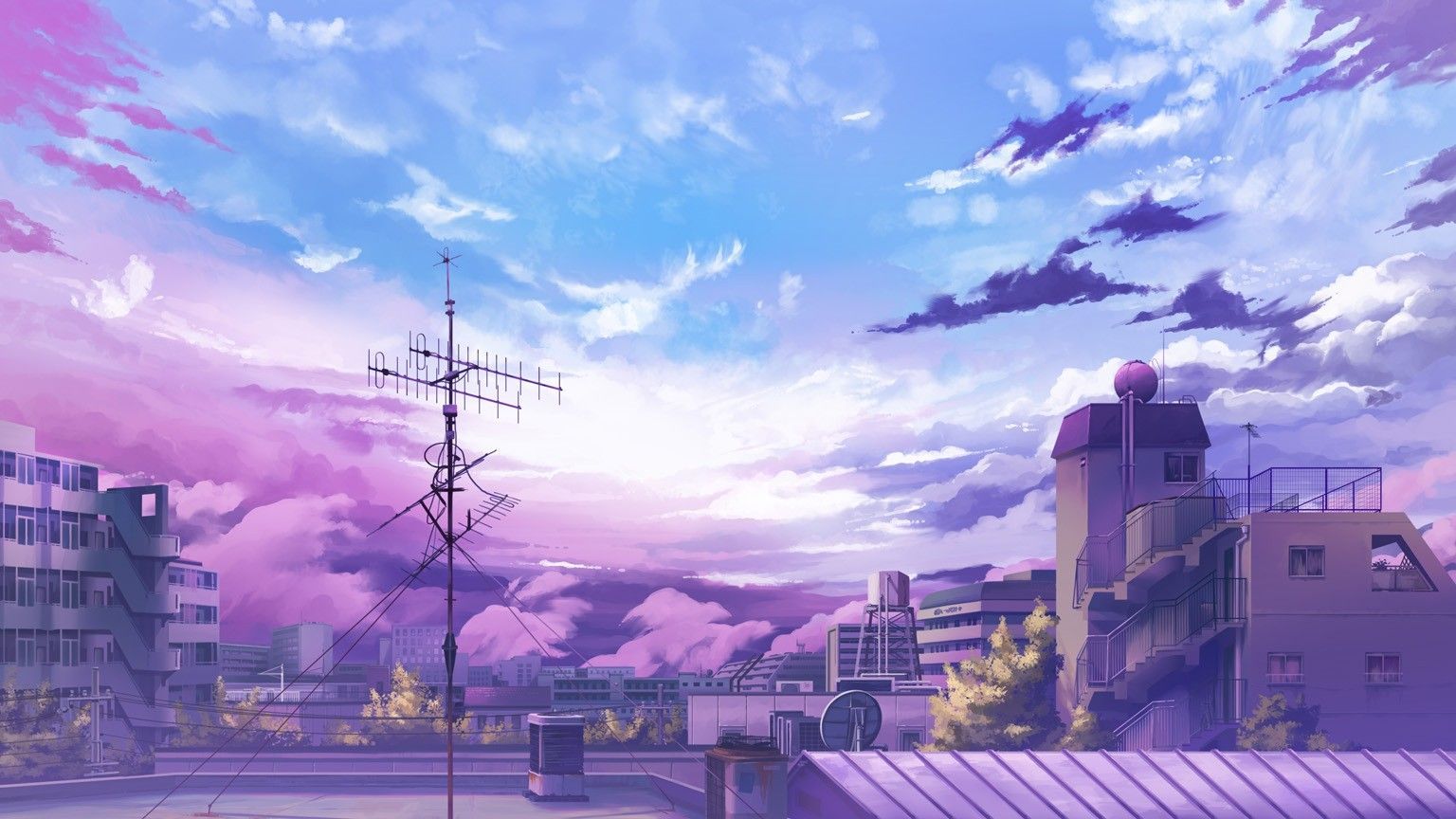 Desktop Aesthetics Art Anime vaporwave purple blue png  PNGEgg