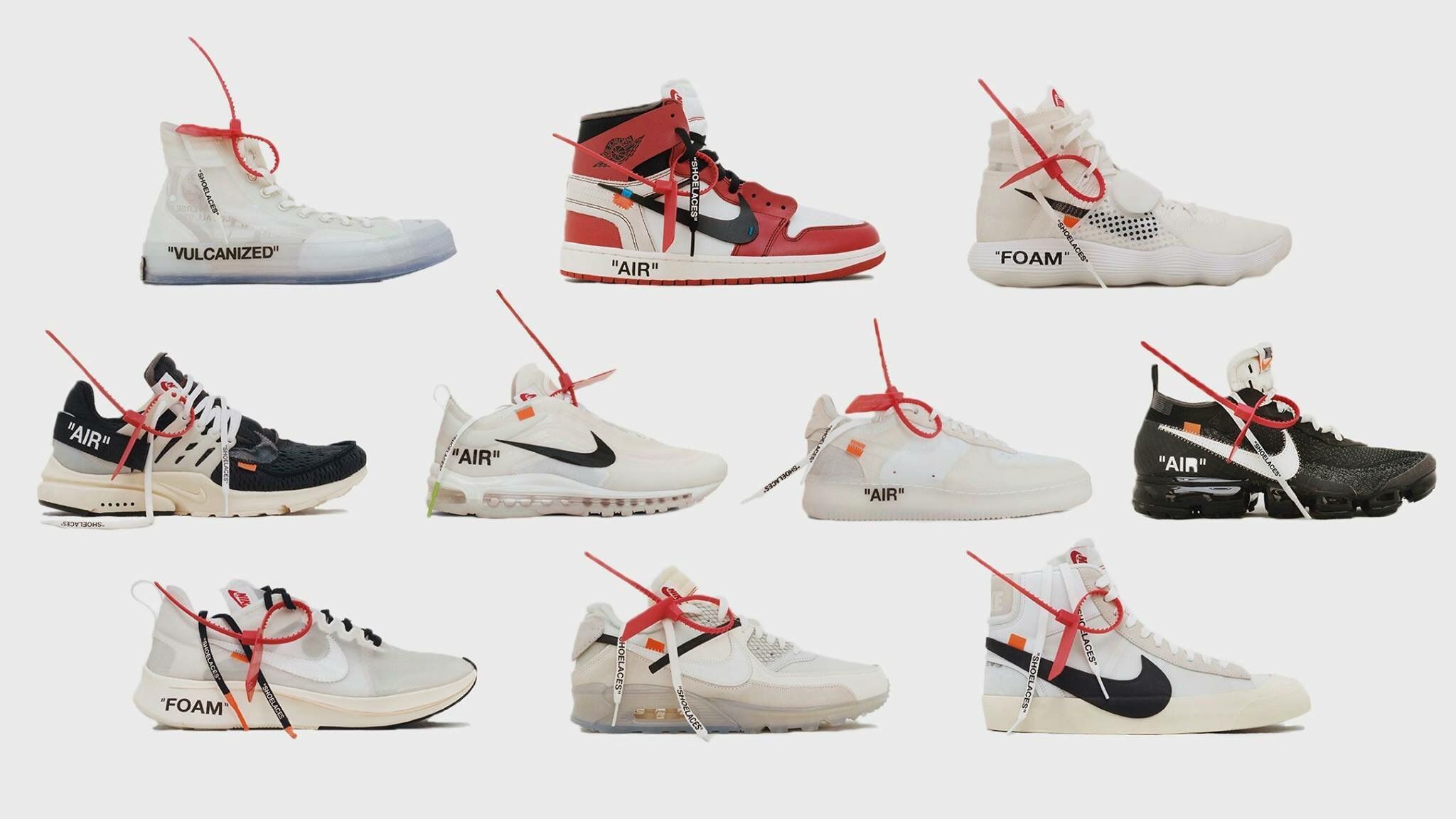 OffWhite x Nike The History Behind Virgil Ablohs Sneaker Collaborations   Sneakers Sports Memorabilia  Modern Collectibles  Sothebys