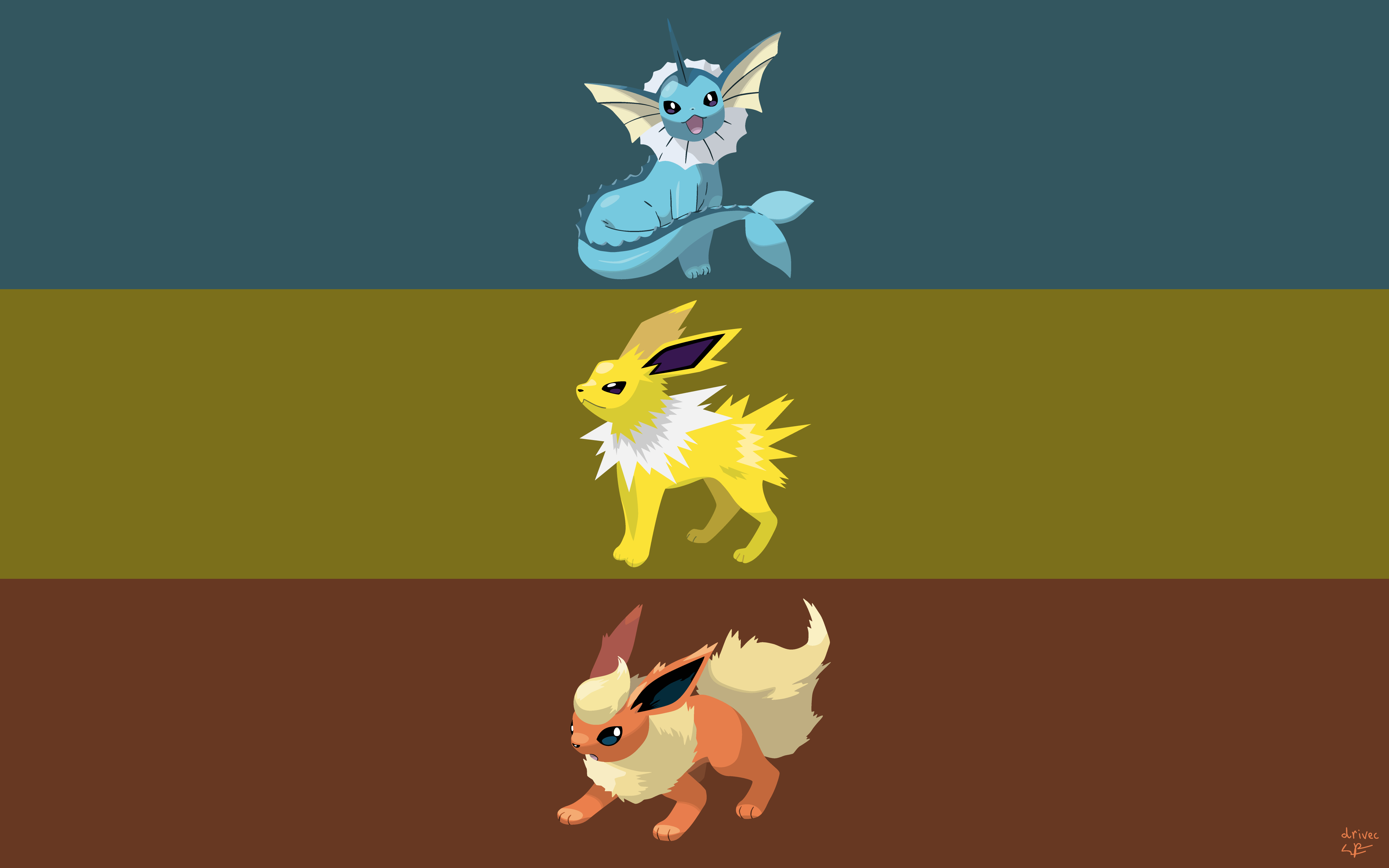 Funny Eevee Evolutions Wallpapers.