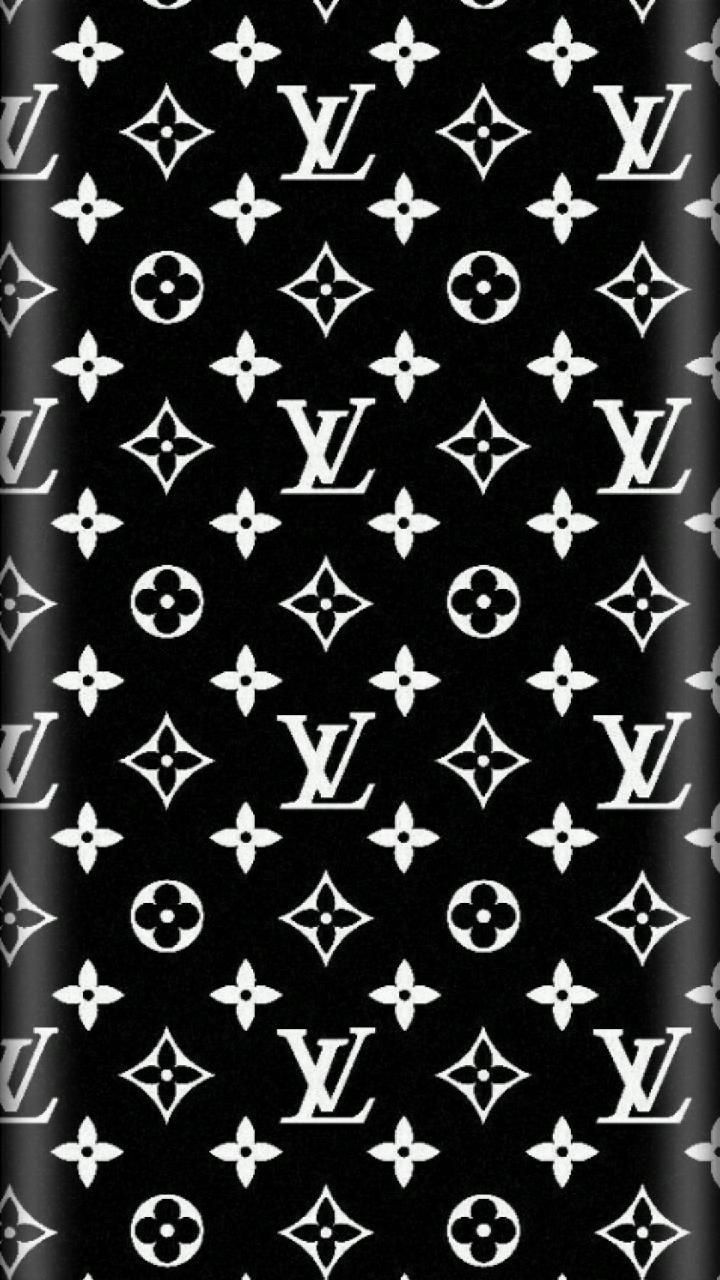 louis vuitton logo wallpaper black