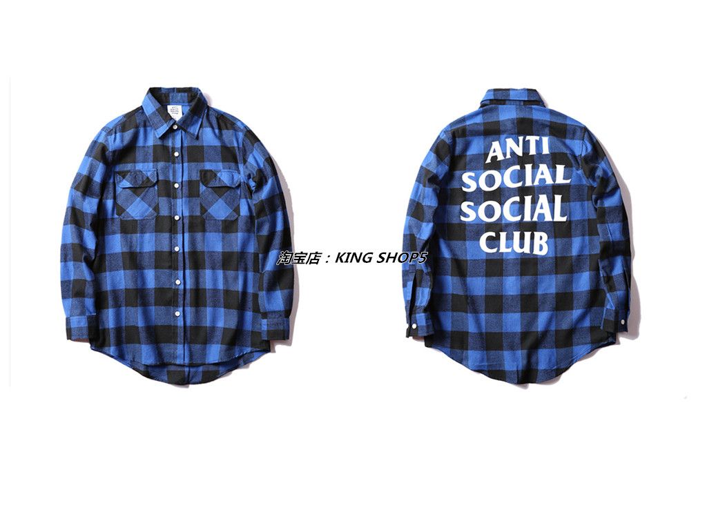 Anti Social Social Club Blue Flannel 2025 | edisongirlssoccer.com