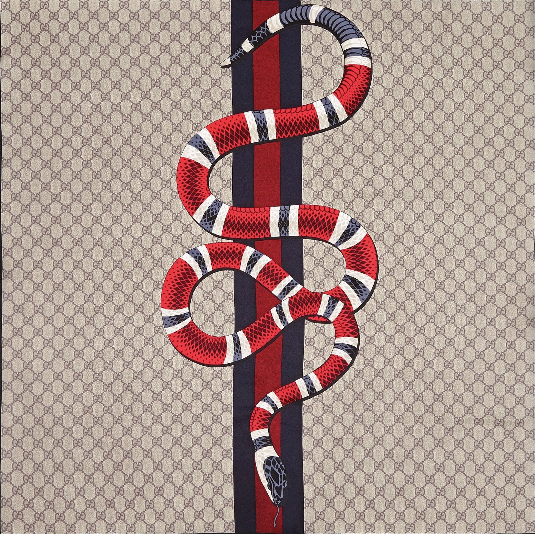 Download Gucci Coral Snake With The Supreme Logo Wallpaper