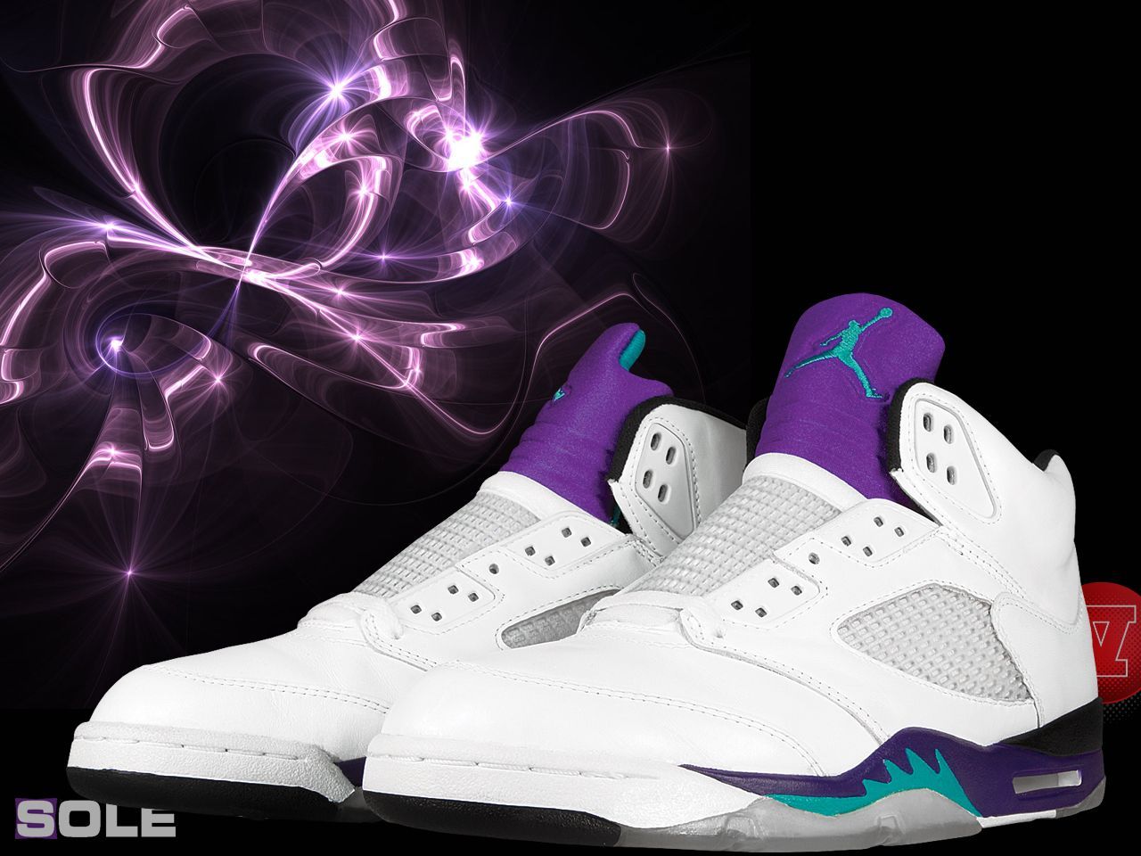 Download Stand Out of the Crowd with these Iconic Purple Jordans Wallpaper   Wallpaperscom