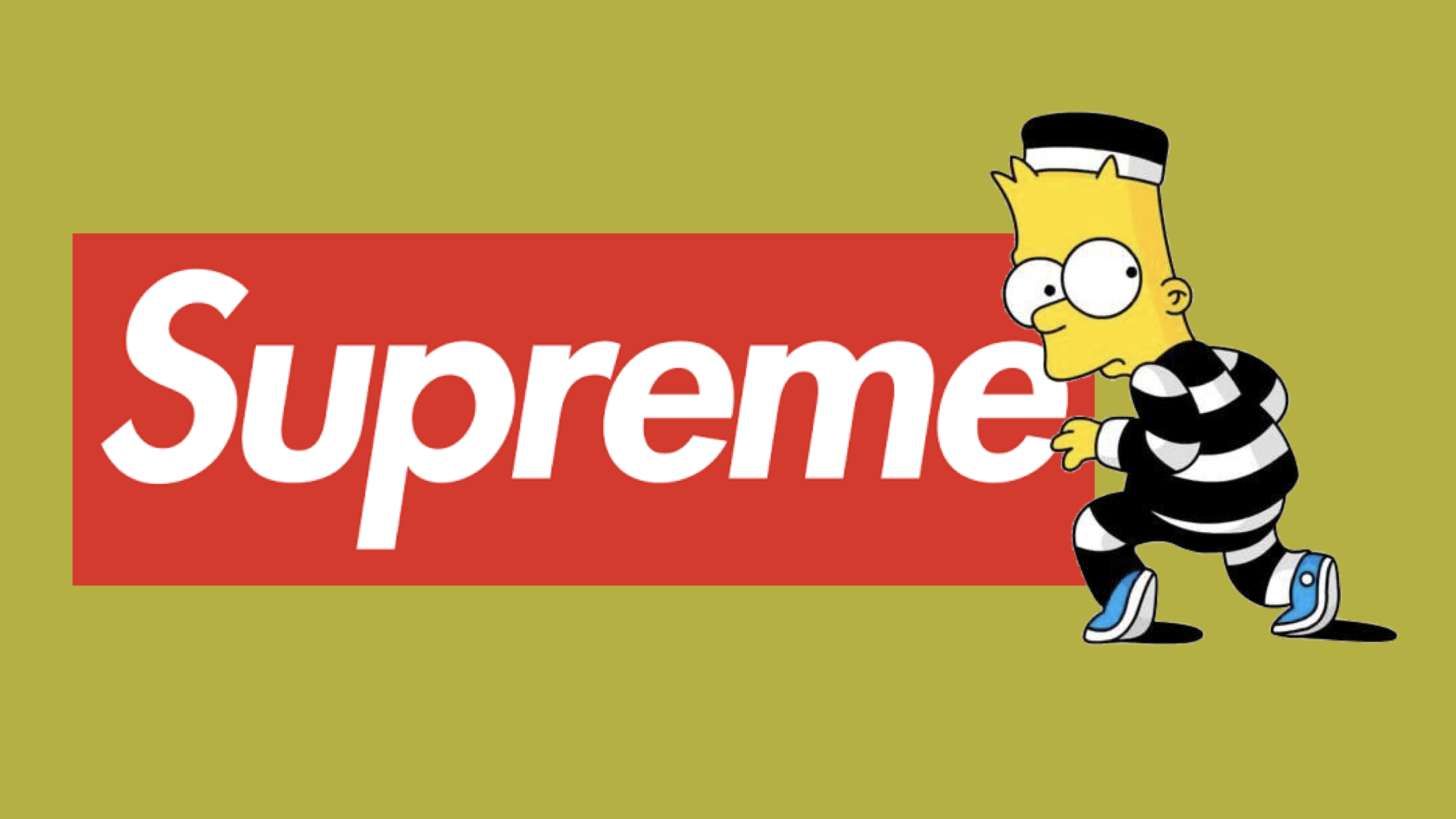 Download Bart Simpson With Superior Supreme And Thrasher Wallpaper