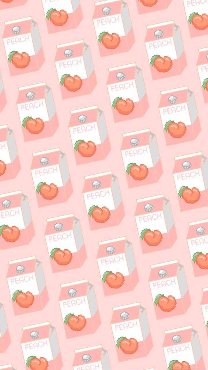 Cute peach seamless pattern with flowers Fresh fuit summer vibes  Peach  wallpaper White pattern background Seamless patterns