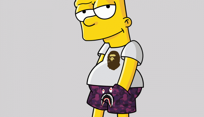 Bart Simpson Wearing Brands Wallpaper