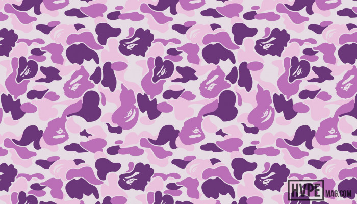 Purple BAPE Computer Wallpaper