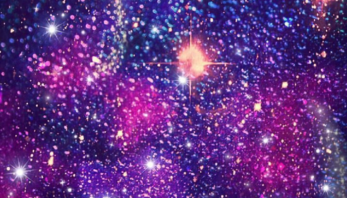 Purple Galaxy Glitter Wallpaper