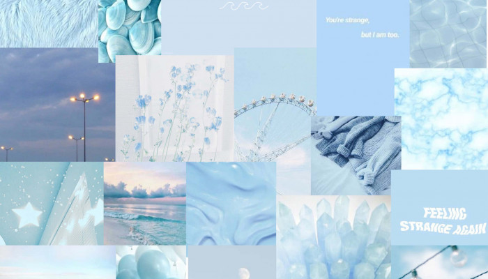 blue collage Wallpaper