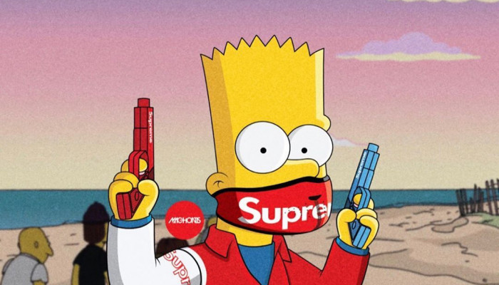 Supreme Bart Simpson Wallpaper