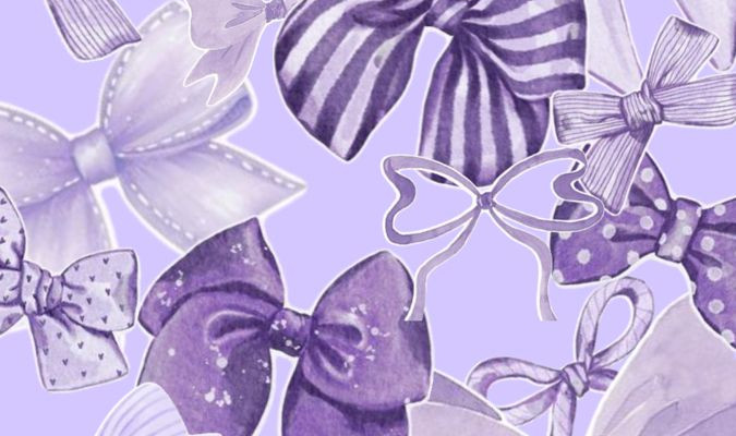 purple bows Wallpaper