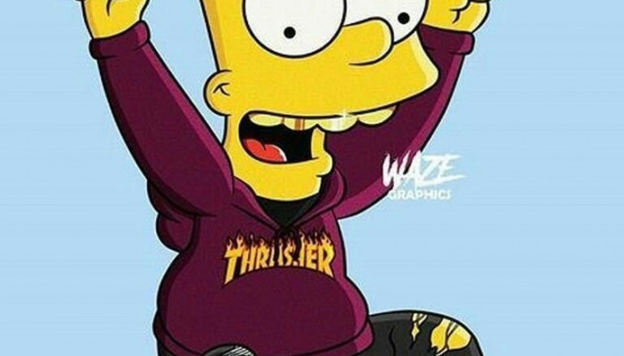 Hood Bart Simpson Supreme Wallpaper