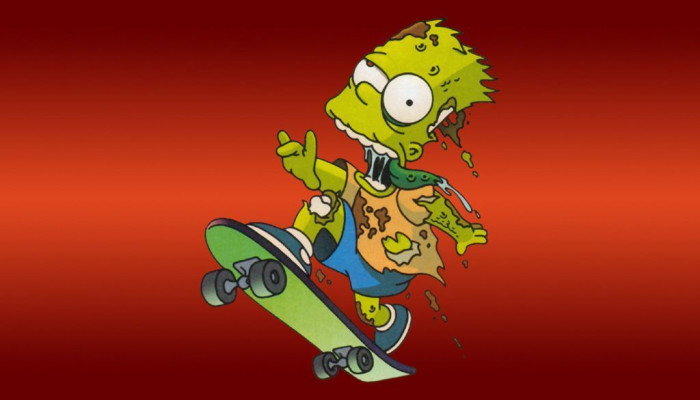 Dope Bart Simpson Skating Wallpaper