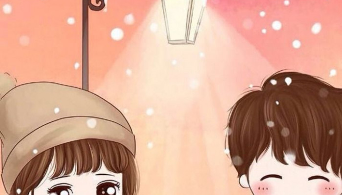 Cute Couple Cartoon Wallpaper