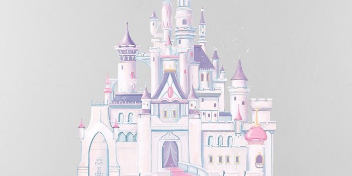 1000x1000 Disney Princess Castle Wall Decal