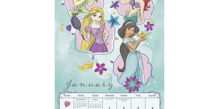 1000x1000 Disney Princess 2020 Wall Calendar