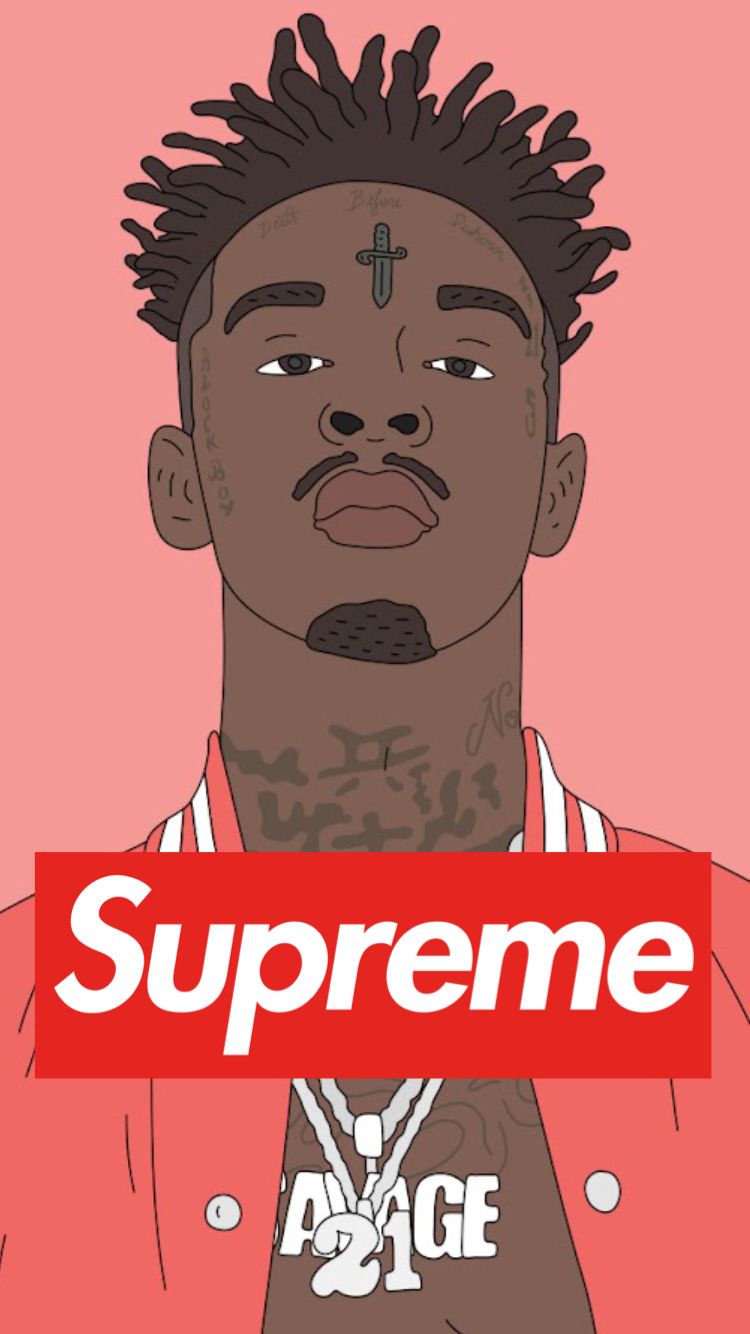 750x1334 21 Savage Rapper Cartoon Wallpapers - Top Free 21 Savage Rapper
