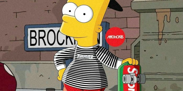 1080x1080 Bart Simpson Supreme Wallpapers