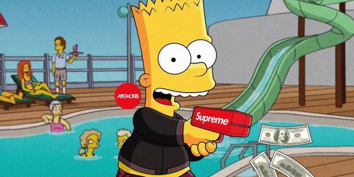 1080x1080 Bart Simpson Supreme Wallpapers