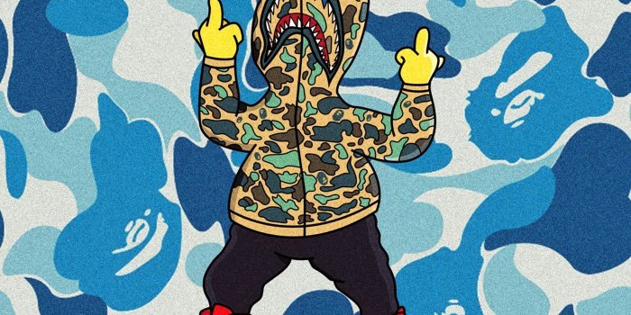 1400x1400 aka.brodie on Bart simpsons | The simpsons, Bape wallpapers