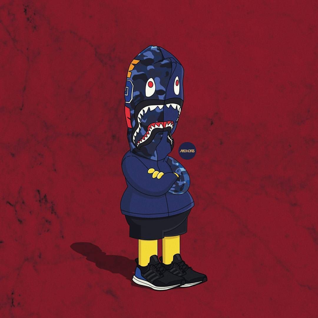 1080x1080 Coco White on Art | Simpsons art, Bape cartoon, Bape art