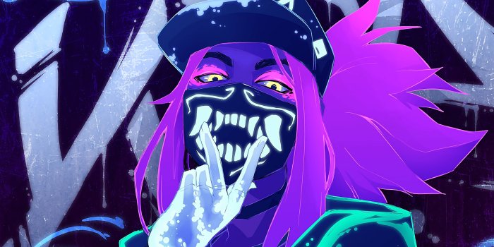 3840x2160 K/DA Neon Akali League of Legends LoL 4K #26061