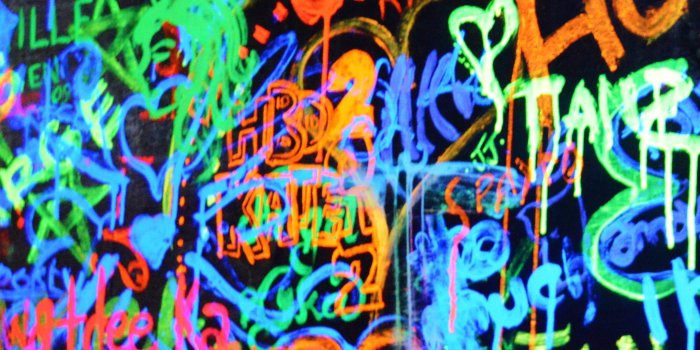 2088x3998 Black Light Graffiti | Home decor | Glow, Neon signs, Graffiti