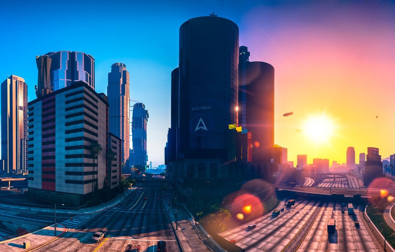 1332x850 Wallpaper city, game, Grand Theft Auto V, GTA V, GTA 5 images for