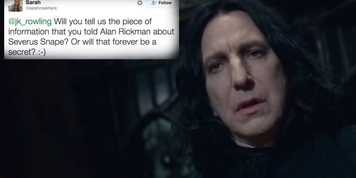 1280x720 J.K. Rowling reveals the major clue she told Alan Rickman about