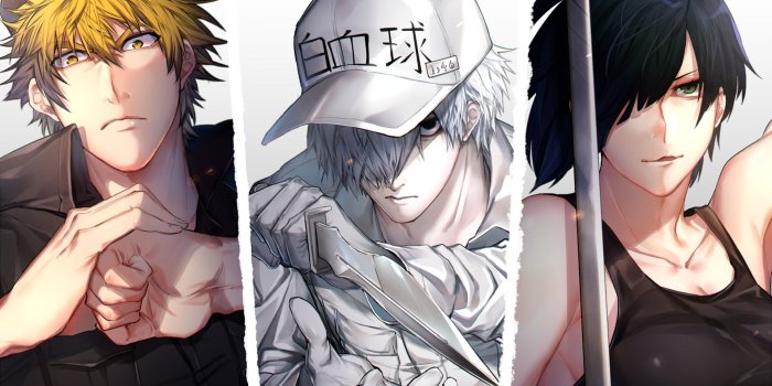1920x1200 Wallpaper of Anime, Cells at Work!, Natural Killer, U-1146, Art