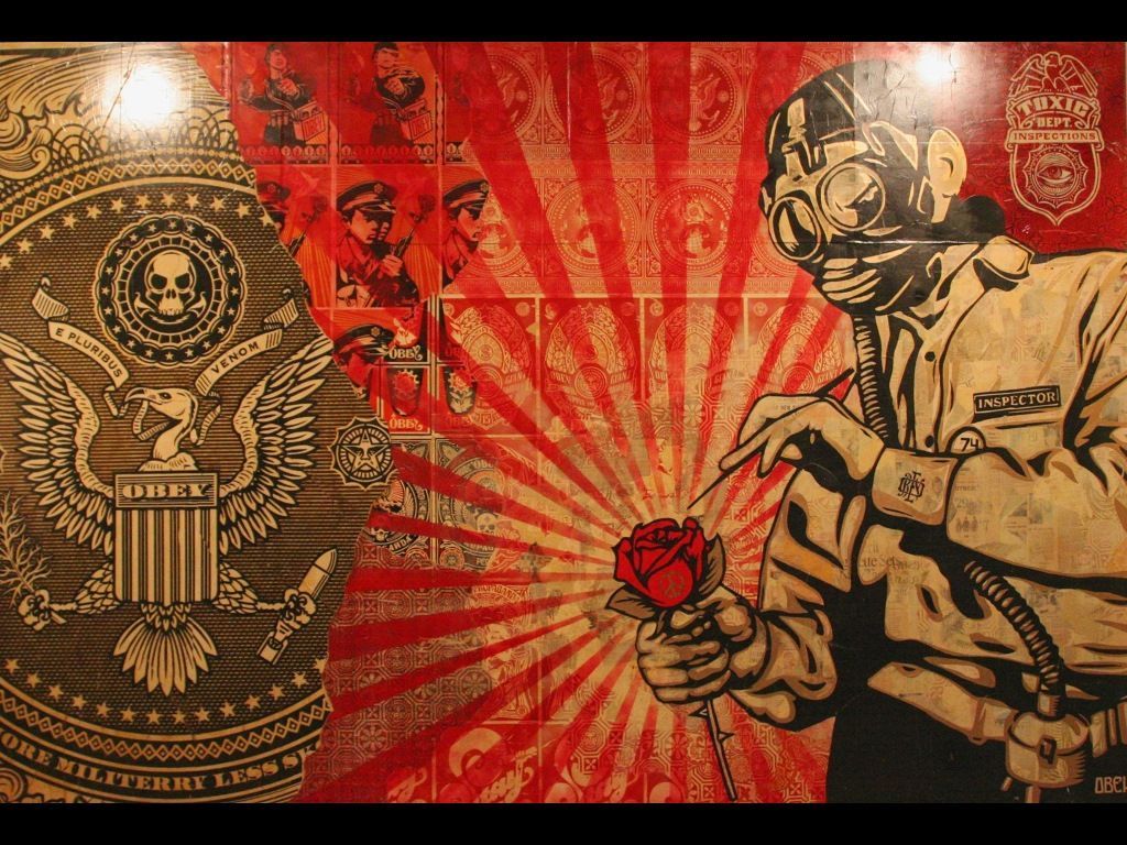 1024x768 Artistic Wallpaper: Shepard Fairey - Street Art | 2D Art | Shepard